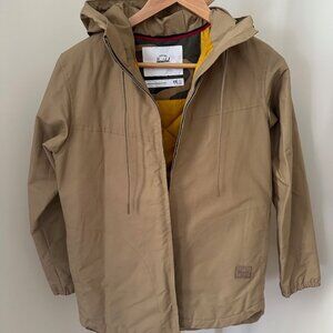 Herschel Supply Co. Boarder Jacket Tan with Yellow Quilted Interior 40/60